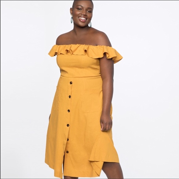 Eloquii Dresses & Skirts - Eloquii Off shoulder ruffle dress
